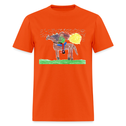 DC26 Evelyn H's "Horse Riding" T-shirt - orange