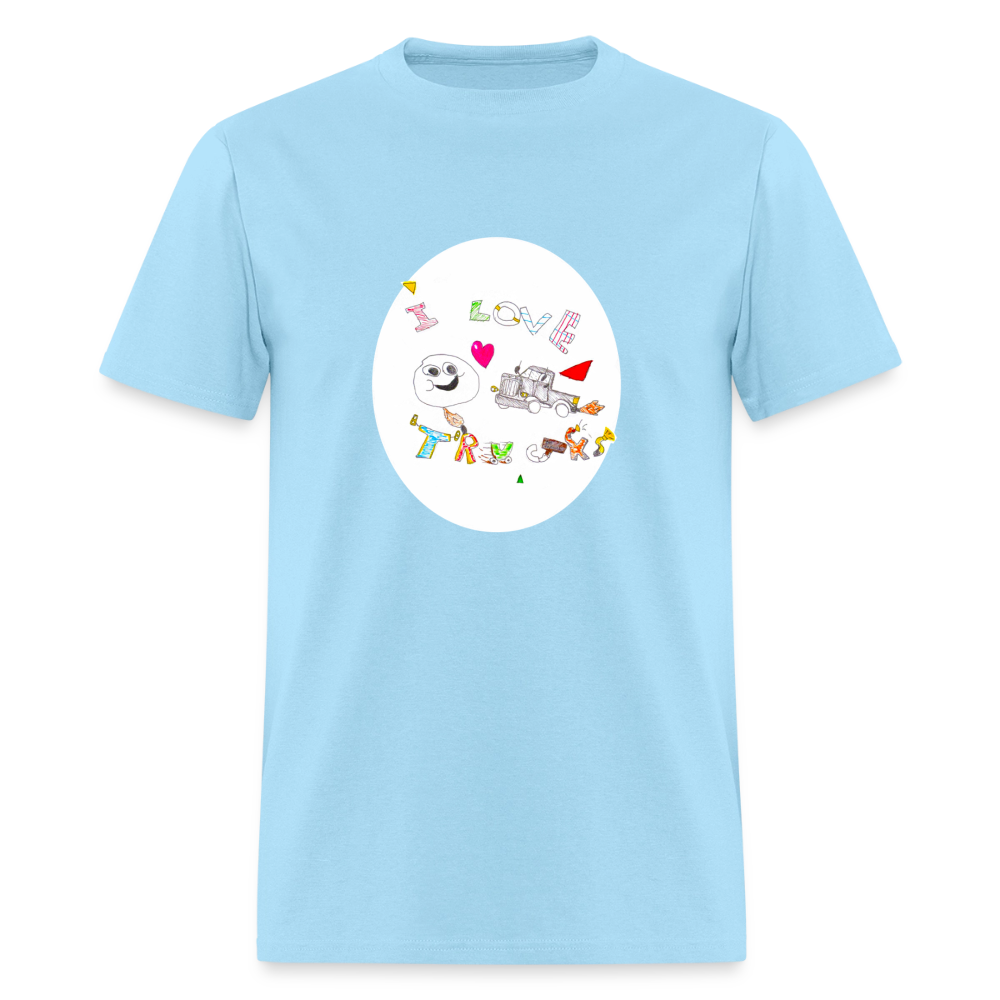 DC26 Victor's "Love Trucks" T-shirt - powder blue