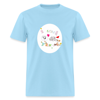 DC26 Victor's "Love Trucks" T-shirt - powder blue