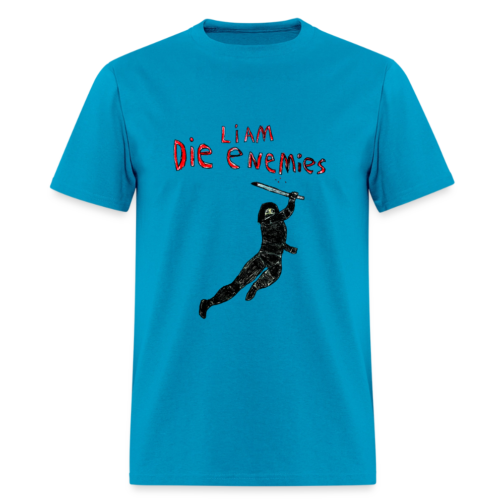 DC26 Liam's "Die Enemies" T-shirt - turquoise