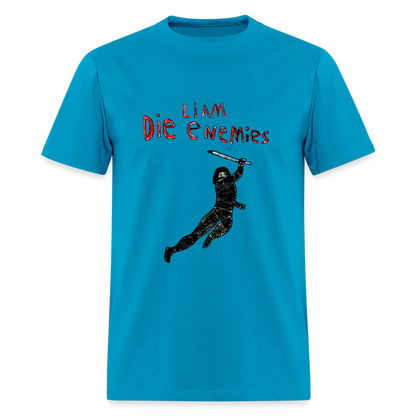 DC26 Liam's "Die Enemies" T-shirt - turquoise
