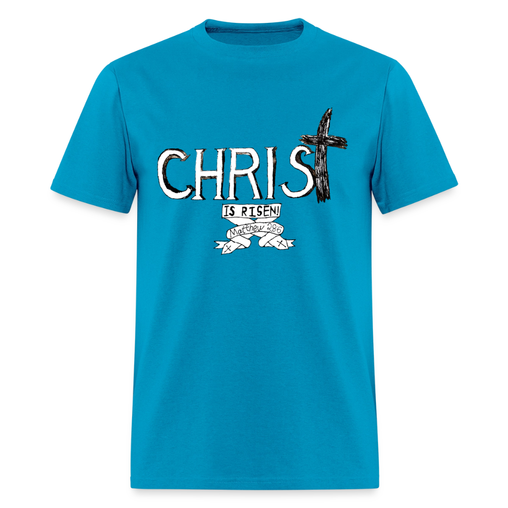DC26 Parker's "Christ is Risen!" T-shirt - turquoise