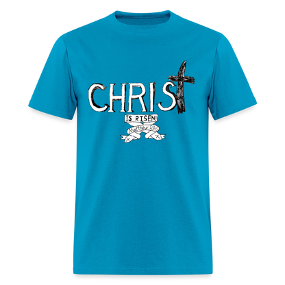 DC26 Parker's "Christ is Risen!" T-shirt - turquoise