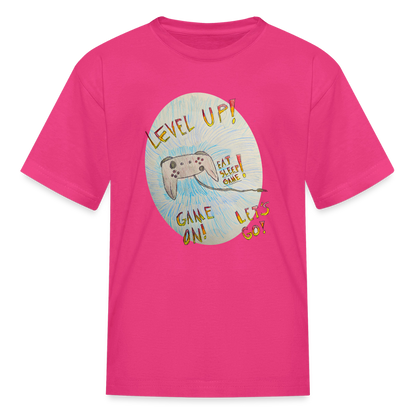 DC26 Wyatt's "Level Up!" T-shirt - fuchsia