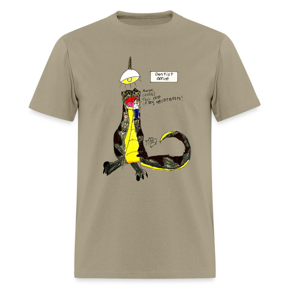 DC26 Callie's "Dino Dentist" T-shirt - khaki