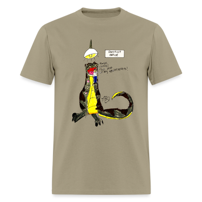 DC26 Callie's "Dino Dentist" T-shirt - khaki