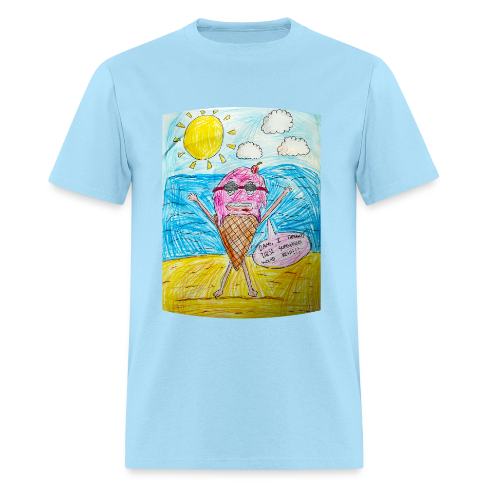 DC26 Peyton's "Ice Cream Sunglasses" T-shirt - powder blue