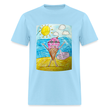 DC26 Peyton's "Ice Cream Sunglasses" T-shirt - powder blue