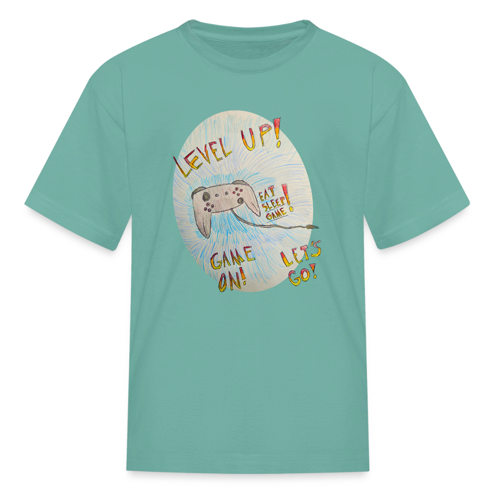 DC26 Wyatt's "Level Up!" T-shirt - aquatic