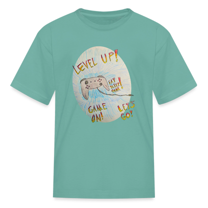 DC26 Wyatt's "Level Up!" T-shirt - aquatic
