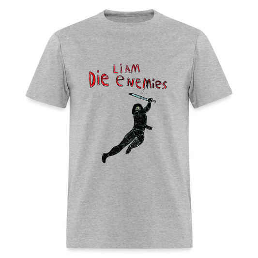 DC26 Liam's "Die Enemies" T-shirt - heather gray