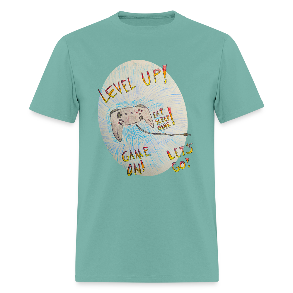 DC26 Wyatt's "Level Up!" T-shirt - aquatic