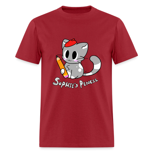 DC26 "Sophie's Pencil" T-shirt - dark red