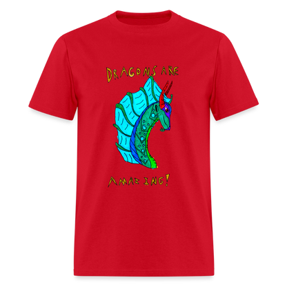 DC26 Reva's "Dragons Are Amazing" T-shirt - red