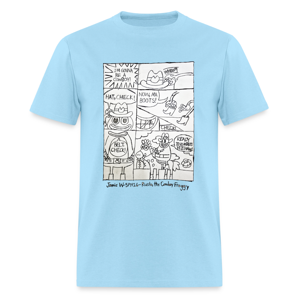 DC26 Jamie's "Cowboy Froggie" T-shirt - powder blue