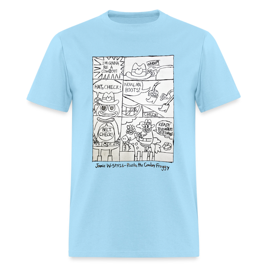 DC26 Jamie's "Cowboy Froggie" T-shirt - powder blue