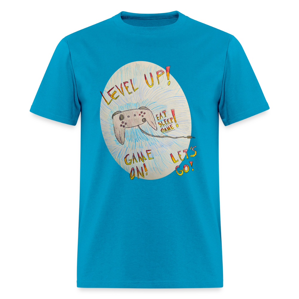 DC26 Wyatt's "Level Up!" T-shirt - turquoise