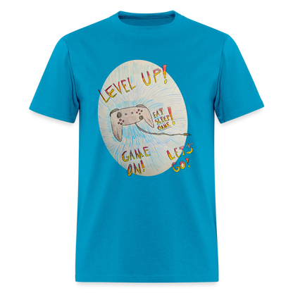 DC26 Wyatt's "Level Up!" T-shirt - turquoise