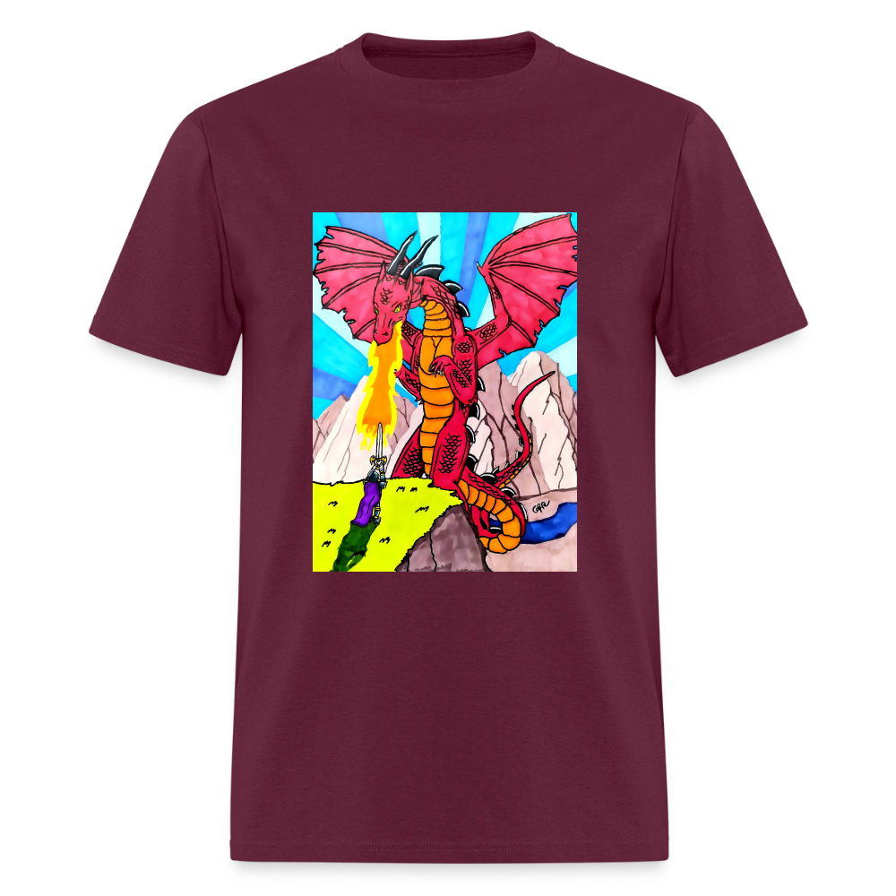 DC26 Gideon's "Dragon Fire" T-shirt - burgundy