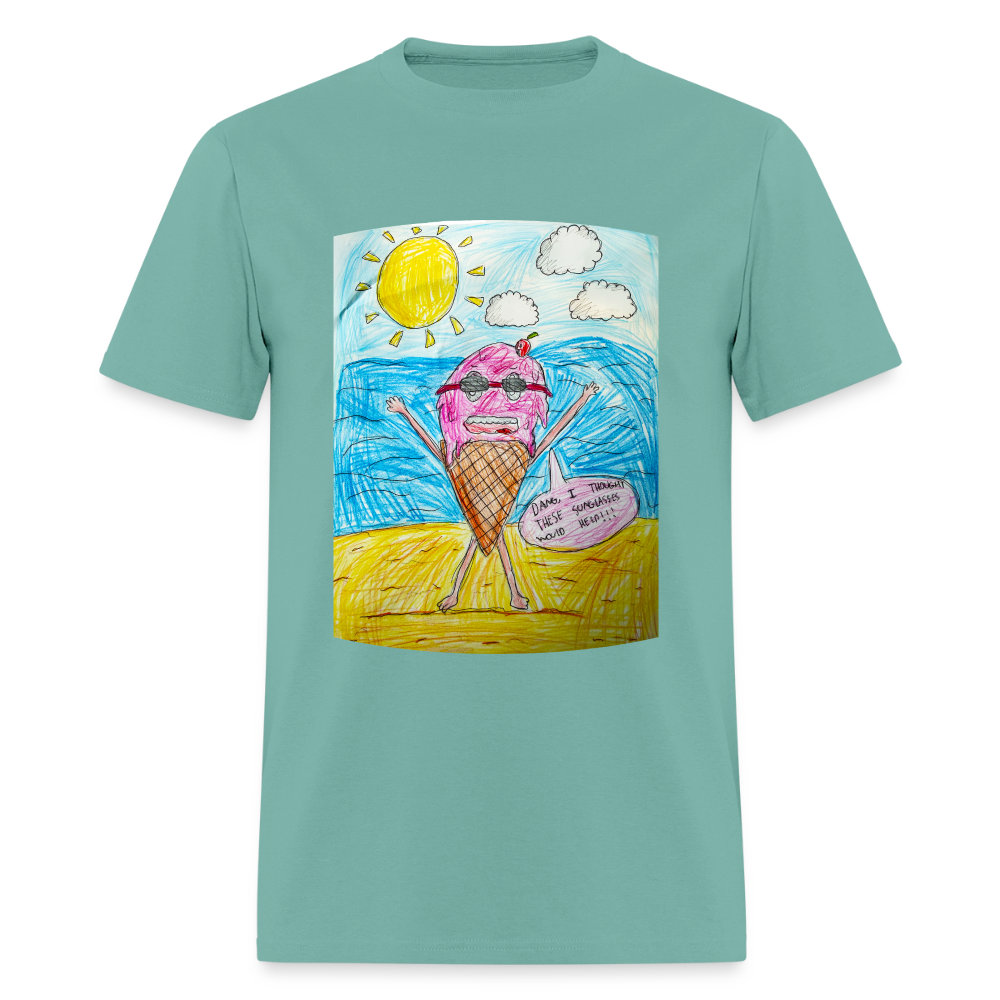 DC26 Peyton's "Ice Cream Sunglasses" T-shirt - aquatic