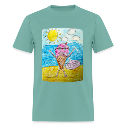 DC26 Peyton's "Ice Cream Sunglasses" T-shirt - aquatic