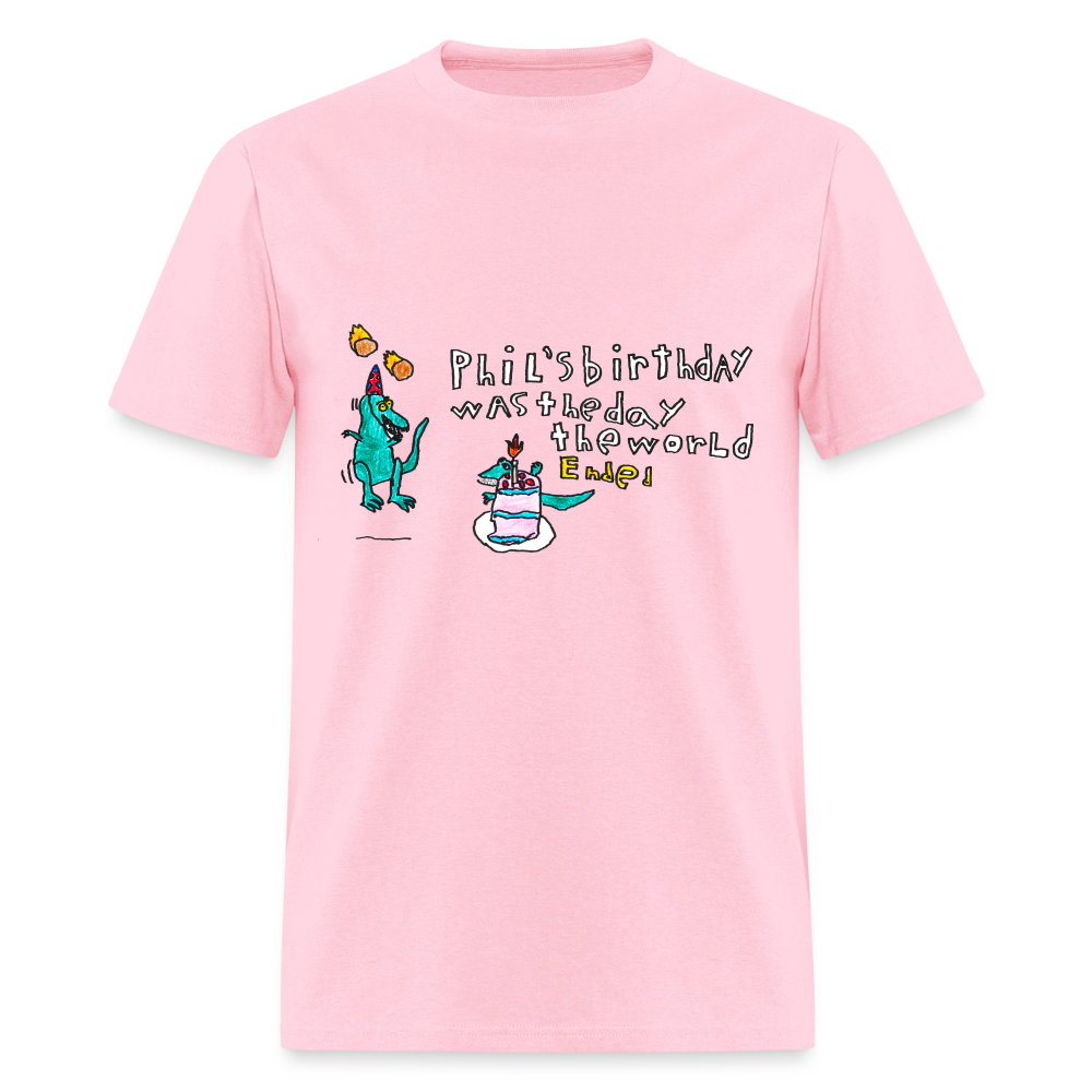 DC26 Patrick's "Dino Birthday Apocalypse" T-shirt - pink