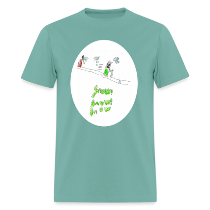 DC26 Peter's "Snow Snow Snow" T-shirt - aquatic