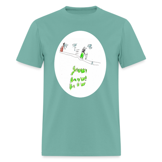 DC26 Peter's "Snow Snow Snow" T-shirt - aquatic