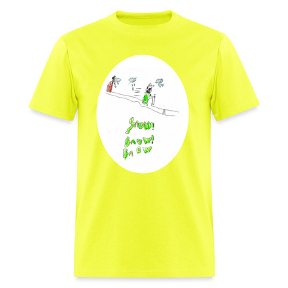 DC26 Peter's "Snow Snow Snow" T-shirt - safety green
