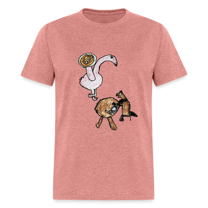 DC25 Evelyn's "Flamingo Pizzeria" T-Shirt - heather mauve
