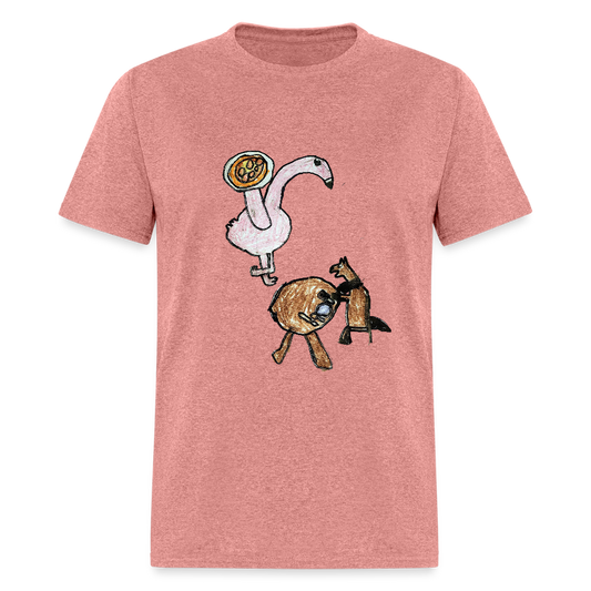 DC25 Evelyn's "Flamingo Pizzeria" T-Shirt - heather mauve