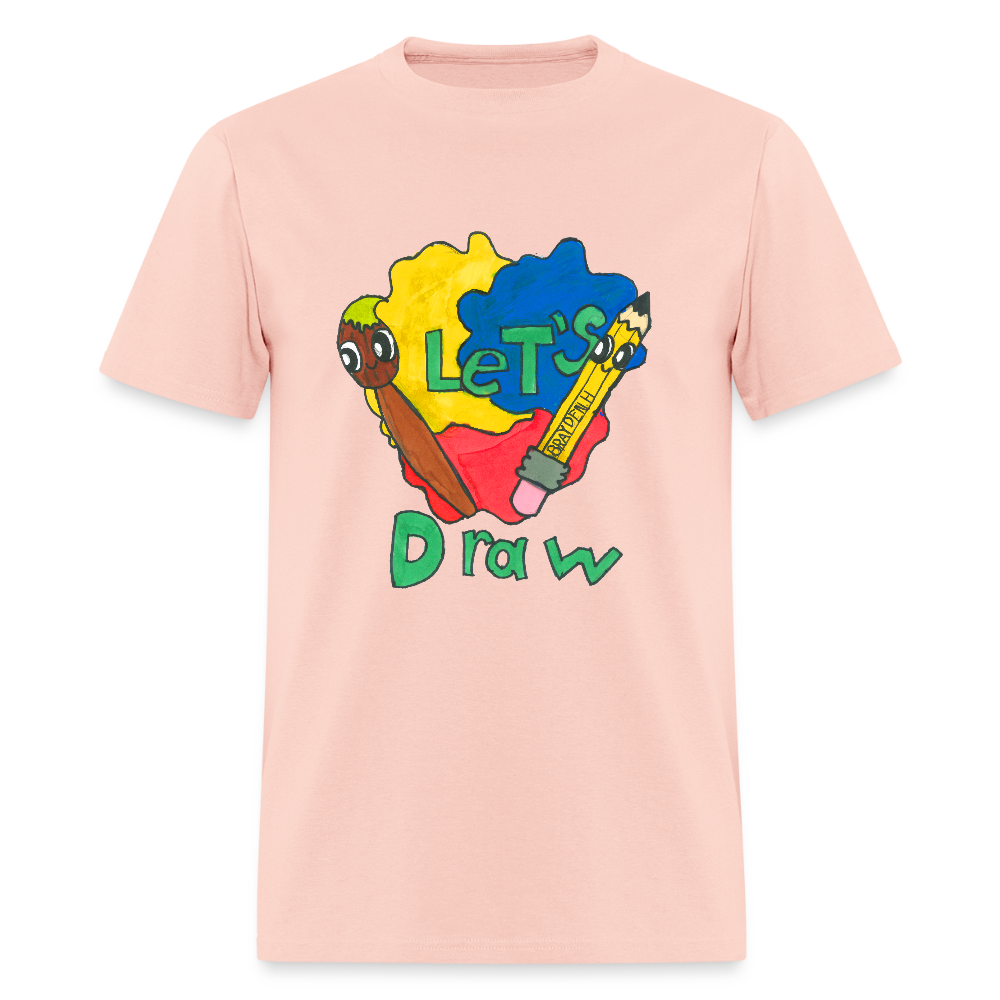 DC25 Brayden's "Let's Draw" T-shirt - blush pink 