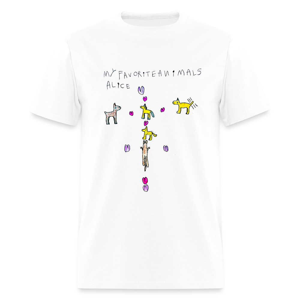 DC26 Alice's "Favorite Animals" T-shirt - white