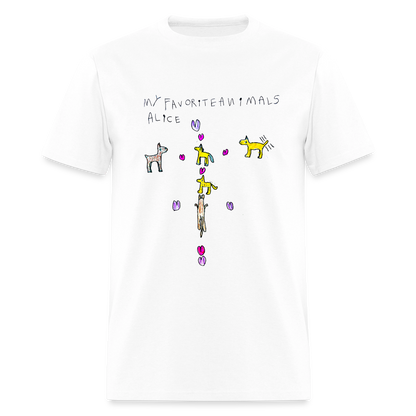 DC26 Alice's "Favorite Animals" T-shirt - white