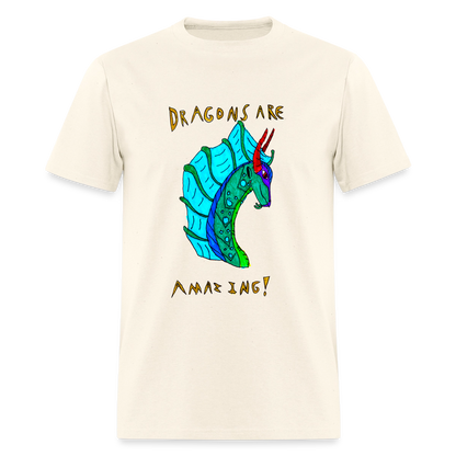 DC26 Reva's "Dragons Are Amazing" T-shirt - sweet cream heather