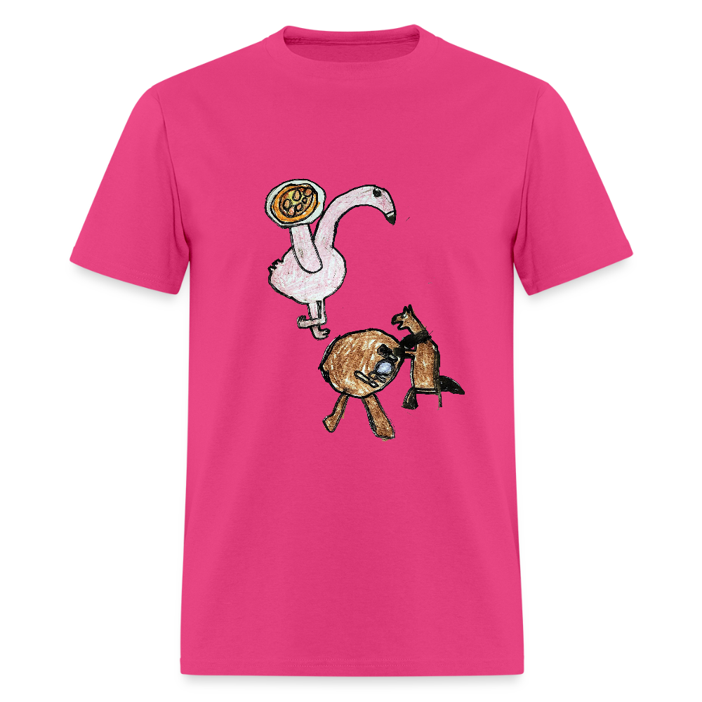DC25 Evelyn's "Flamingo Pizzeria" T-Shirt - fuchsia