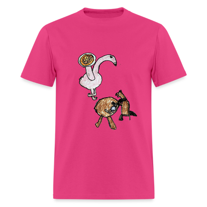 DC25 Evelyn's "Flamingo Pizzeria" T-Shirt - fuchsia