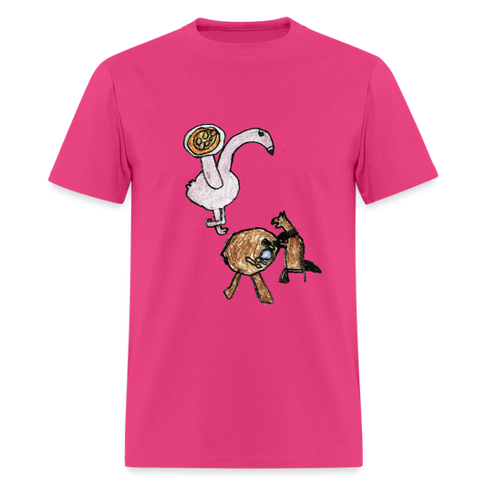 DC25 Evelyn's "Flamingo Pizzeria" T-Shirt - fuchsia