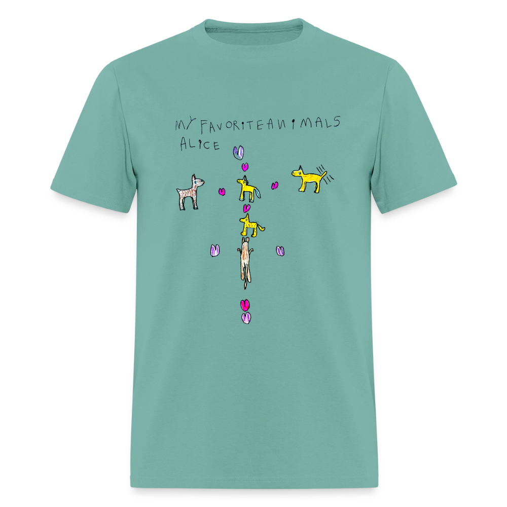 DC26 Alice's "Favorite Animals" T-shirt - aquatic