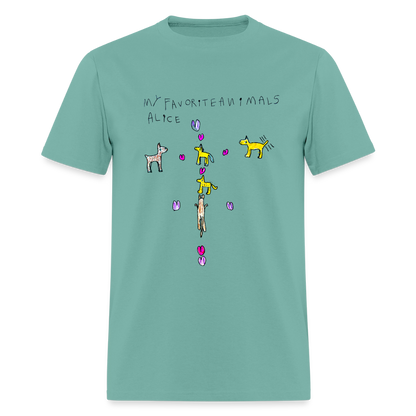 DC26 Alice's "Favorite Animals" T-shirt - aquatic