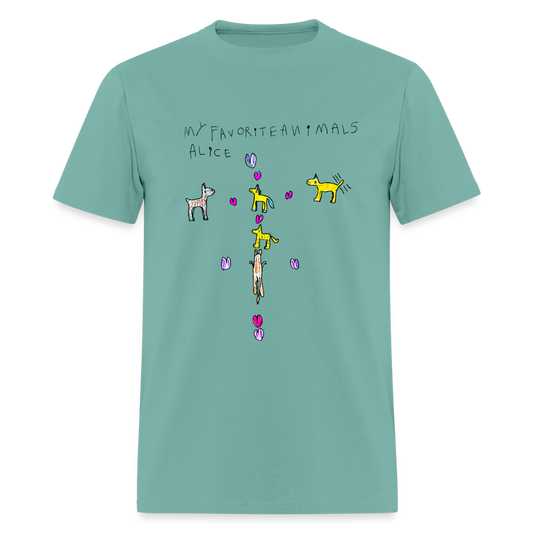 DC26 Alice's "Favorite Animals" T-shirt - aquatic