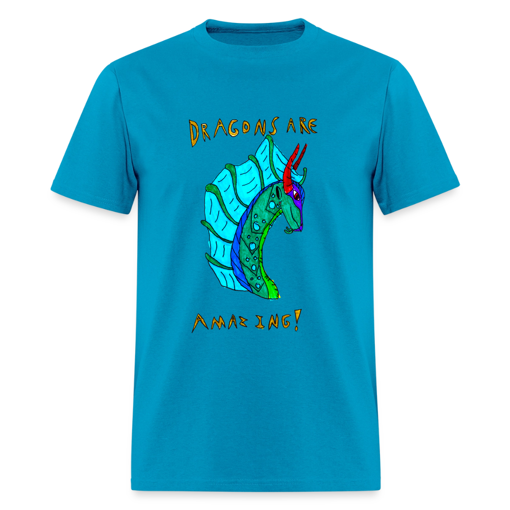 DC26 Reva's "Dragons Are Amazing" T-shirt - turquoise