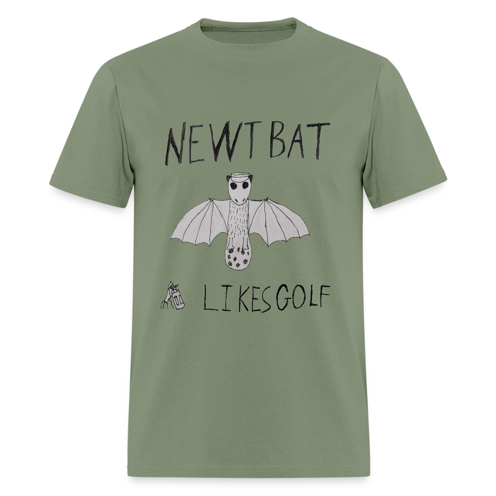 DC25 Oliver W's "Newtbat Likes Golf" T-Shirt - military green