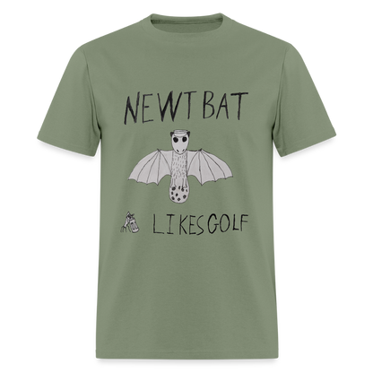 DC25 Oliver W's "Newtbat Likes Golf" T-Shirt - military green