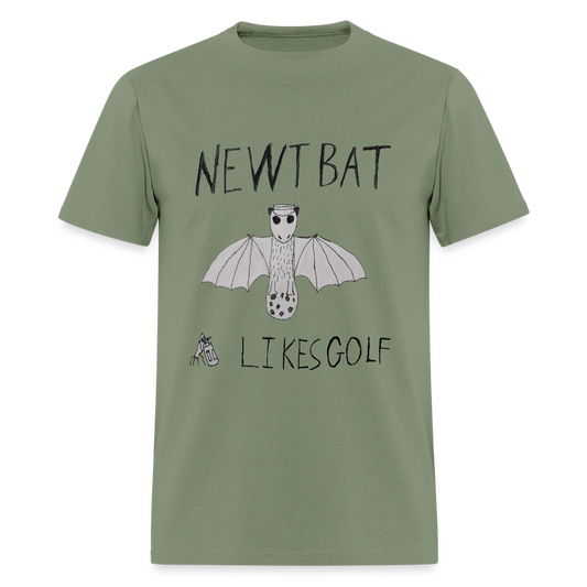 DC25 Oliver W's "Newtbat Likes Golf" T-Shirt - military green