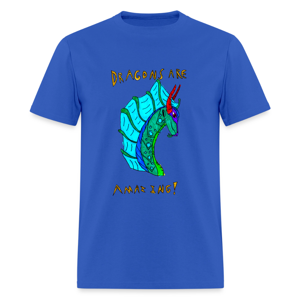 DC26 Reva's "Dragons Are Amazing" T-shirt - royal blue