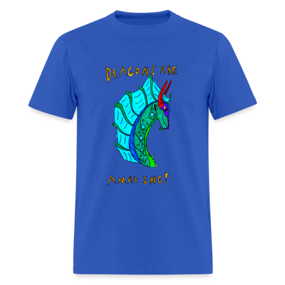 DC26 Reva's "Dragons Are Amazing" T-shirt - royal blue