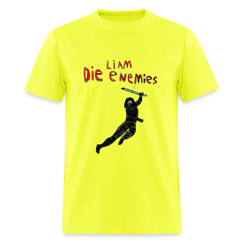 DC26 Liam's "Die Enemies" T-shirt - safety green