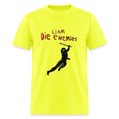 DC26 Liam's "Die Enemies" T-shirt - safety green