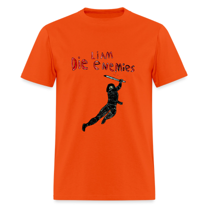 DC26 Liam's "Die Enemies" T-shirt - orange